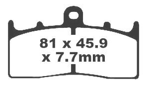 Jeu de plaquettes de frein racing métalliques PREMIER