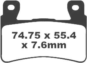 Jeu de plaquettes de frein racing métalliques PREMIER