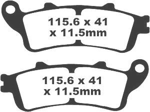 Jeu de plaquettes de frein racing métalliques PREMIER