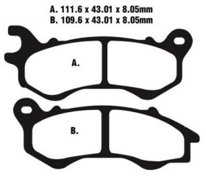 Jeu de plaquettes de frein racing métalliques PREMIER